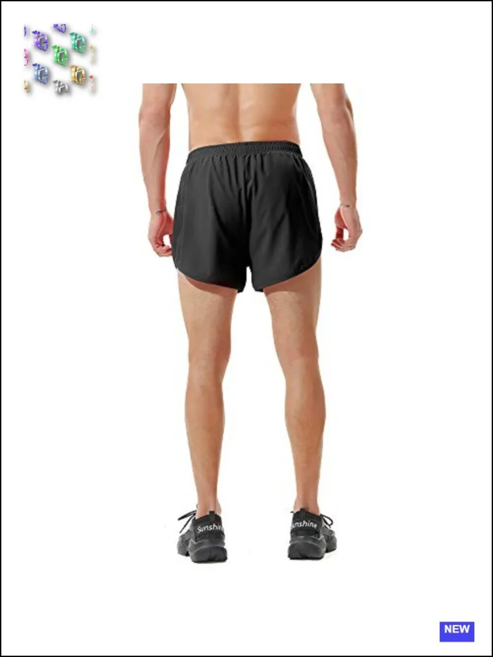 Men's Running Shorts 3 inch with Zipper Pockets Athletic Gym Workout